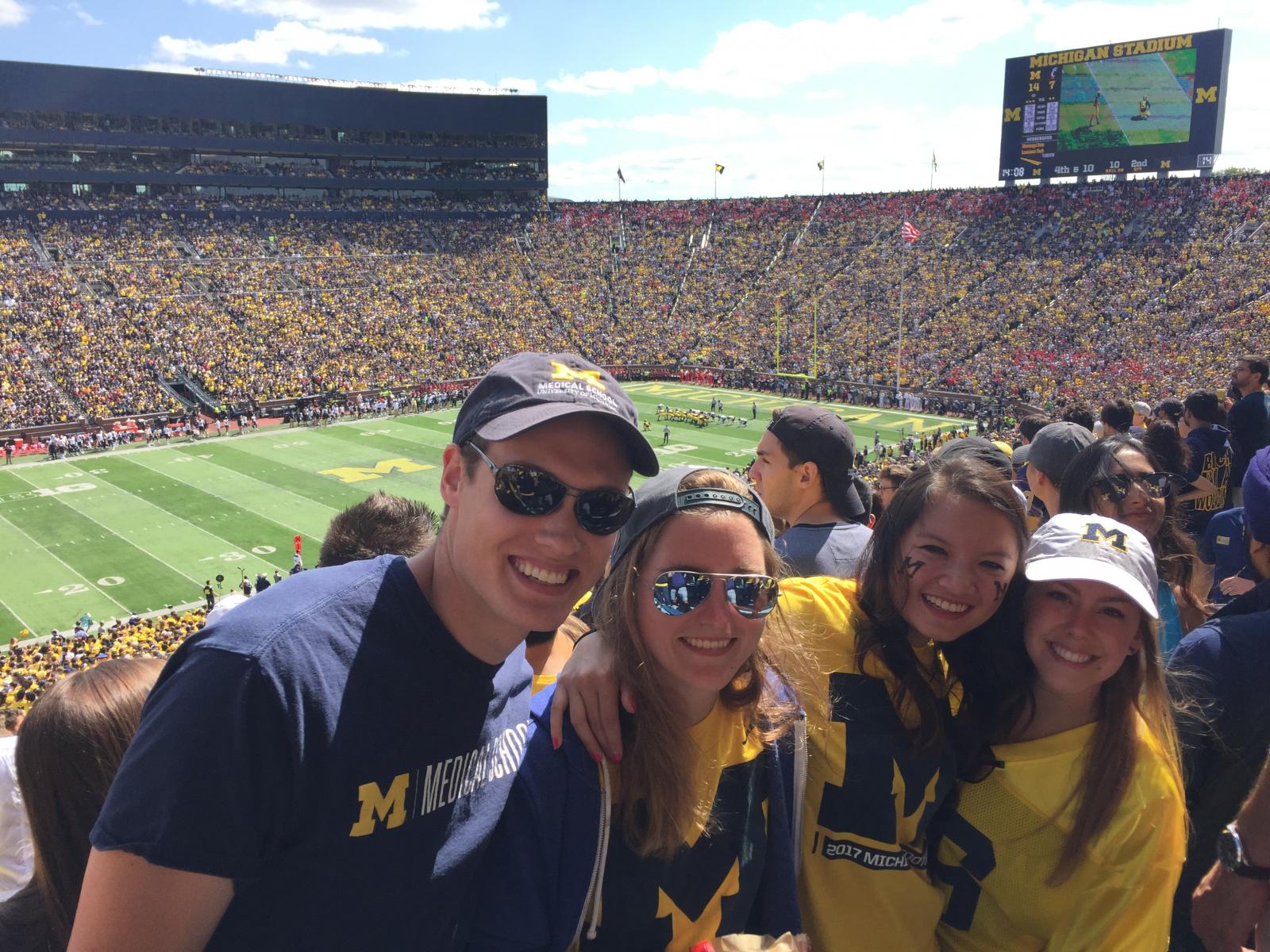 Michigan medical students at football game