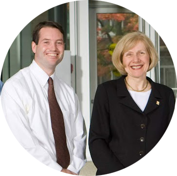 photo of Drs. Brian Callaghan and Eva Feldman in 2008