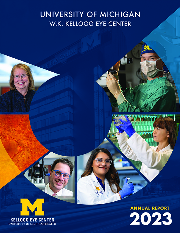 Cover of the 2022 U-M Kellogg Eye Center annual report