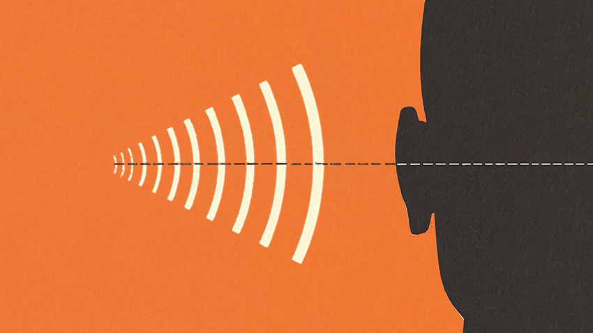 soundwaves traveling to human ear