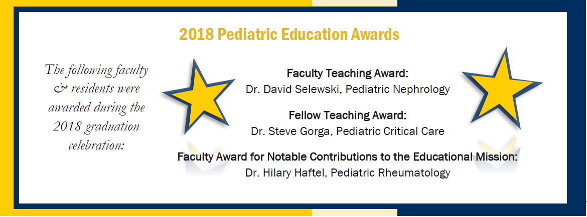 2018 Pediatric Education Awards