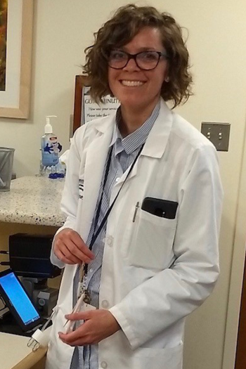 Dr. Christine Jarocki in the clinic
