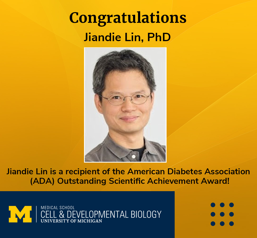 Jiandie Lin - award - CDB faculty