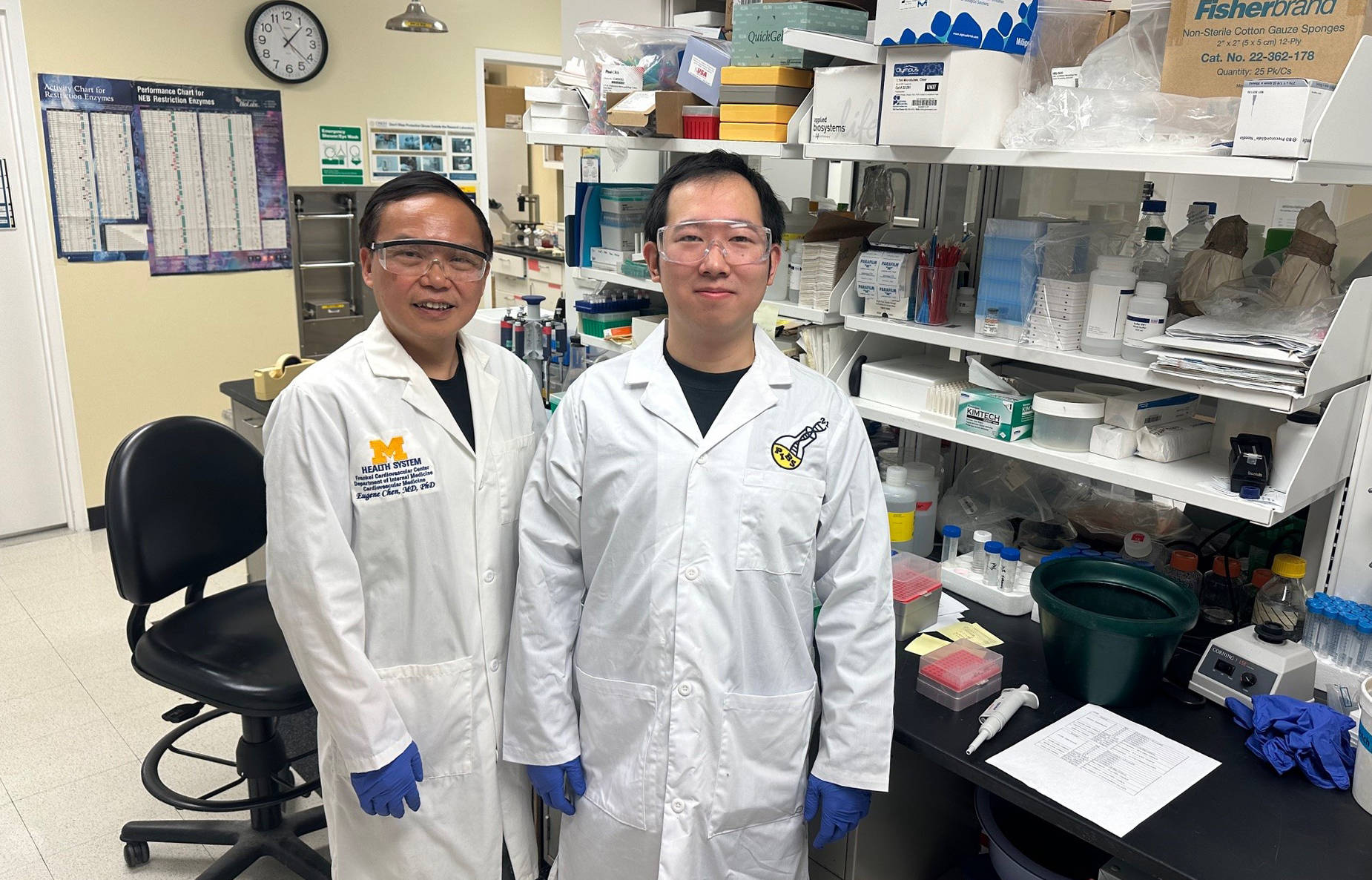 Eugene Chen and Hongyu Liu in Chen's UMMS lab
