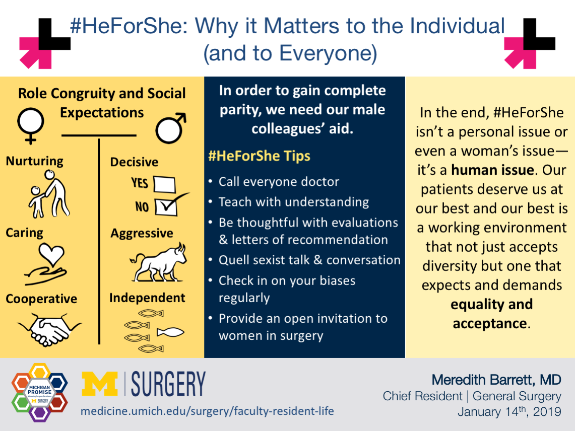 Visual Abstract for "#HeForShe: Why it Matters to the Individual (and to Everyone)" by Dr. Barrett
