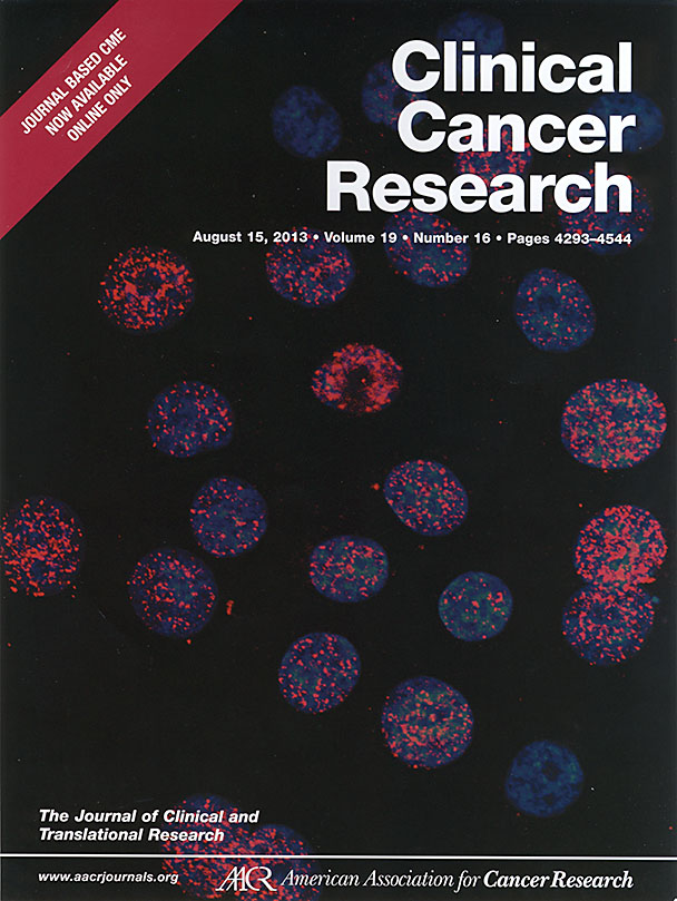 Clinical Cancer Research cover article
