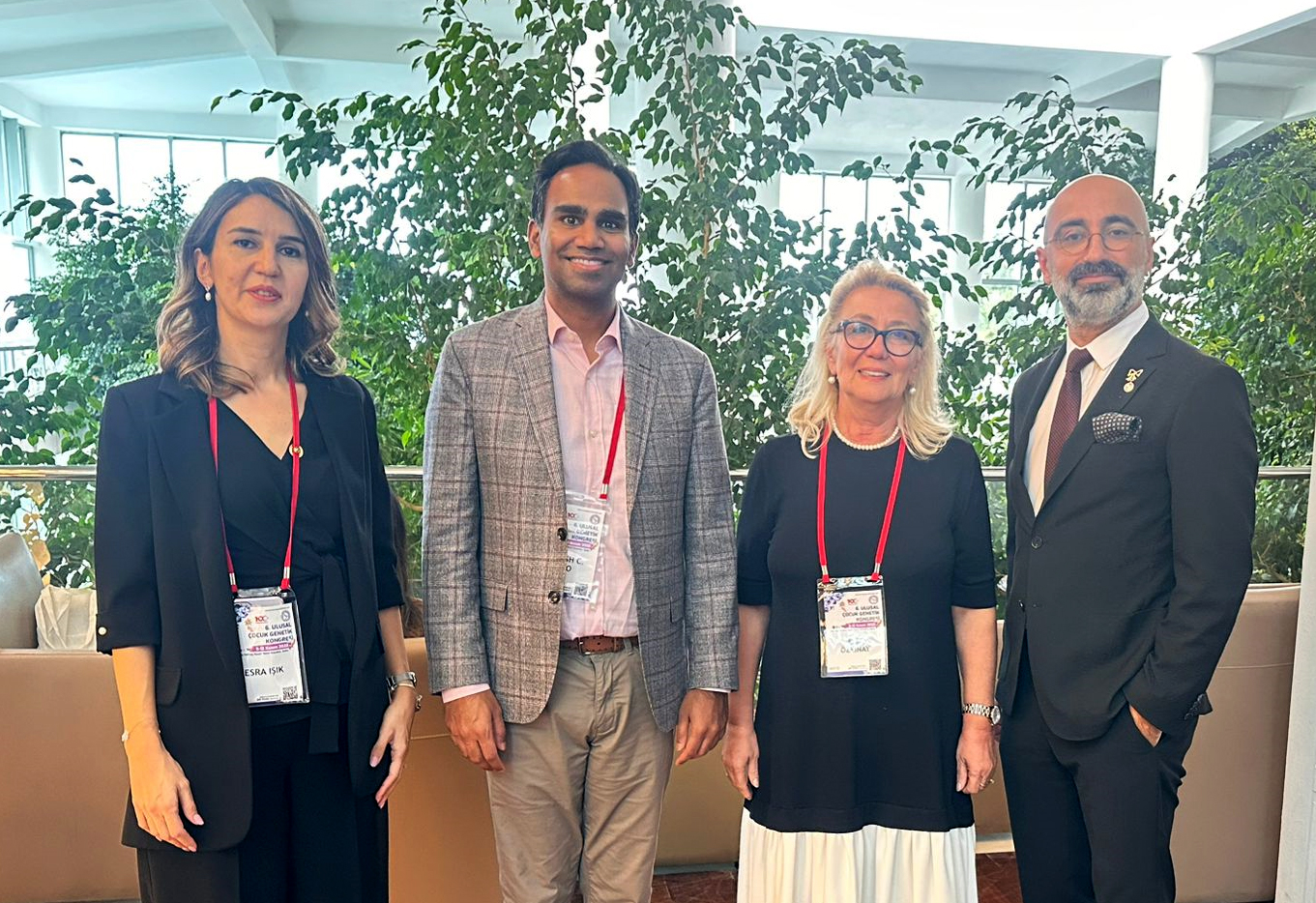 Dr. Rao with his Ege University colleagues, from left Esra Isik, Rao, Ferda Ozkinay, and Tahir Atik.