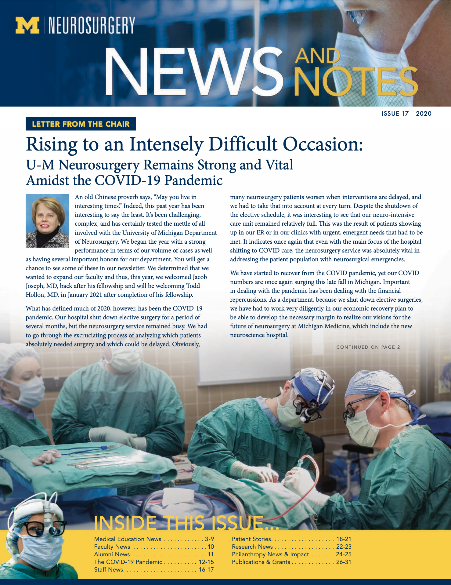 2020 Neurosurgery Department Newsletter