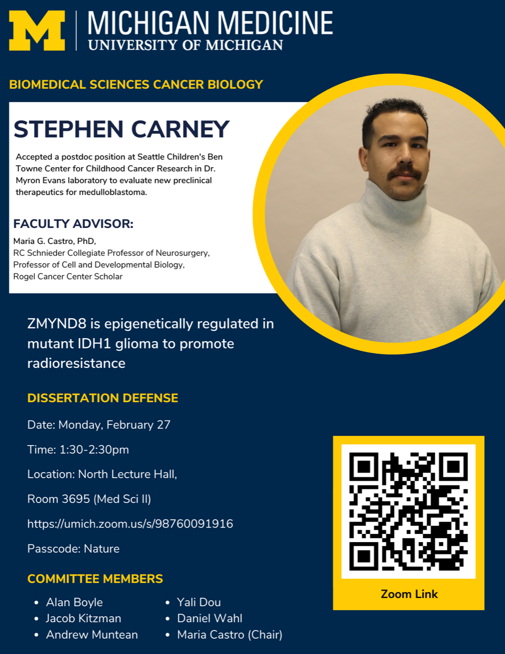 Stephen Carney defense flyer