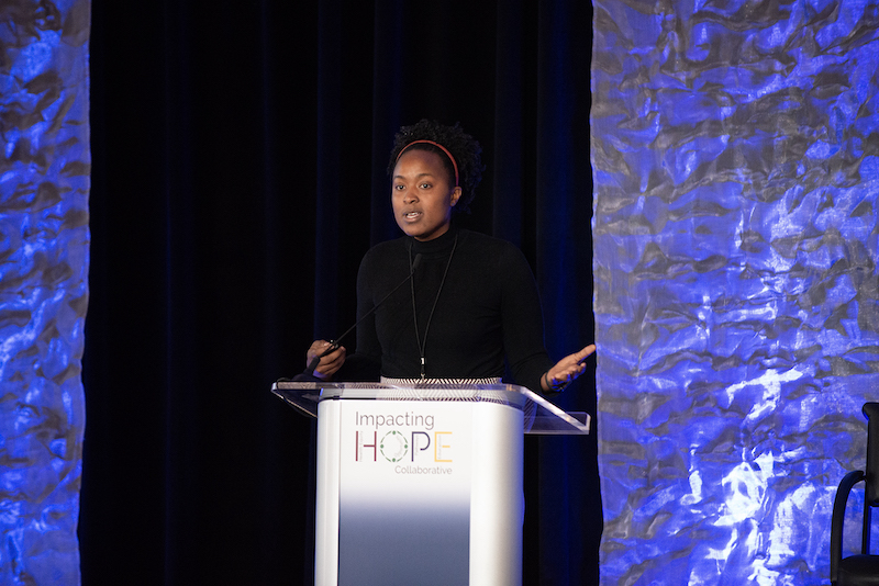 Dr. Sidra Bonner speaking at the 2023 HOPE Symposium