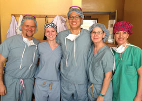 Group photo of surgical team in Ethiopia