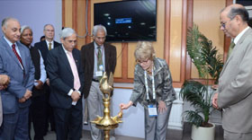 Ceremony at the inauguration of the U-M and AIIMS research collaboration