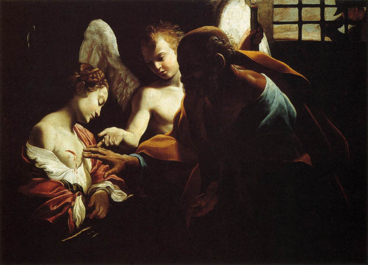 Painting by Giovanni Lanfranco c. 1614 entitled St. Peter Healing St. Agatha