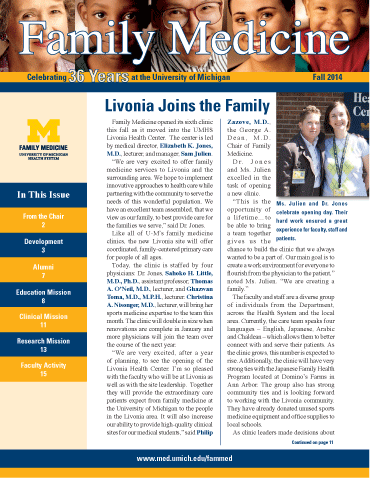 Family Med Newsletter: Fall 2014