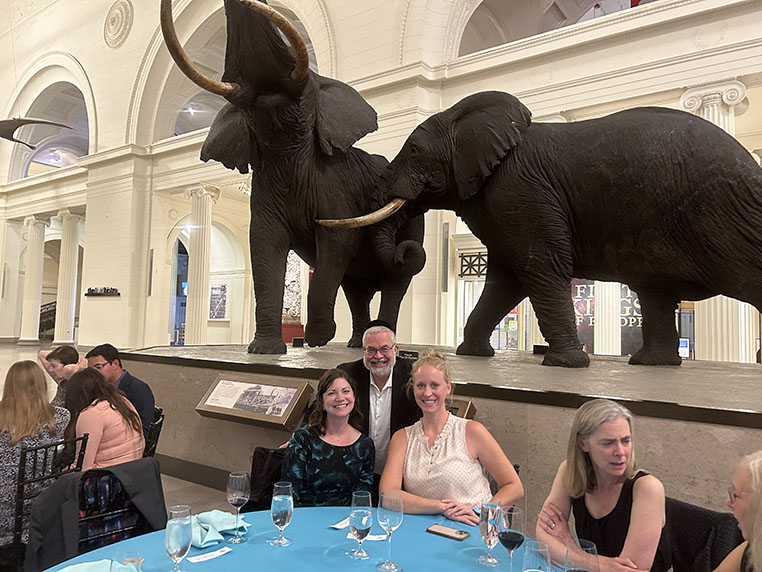 Drs. Hurvitz, Bowman and Pruente visiting the Field Museum of Natural History