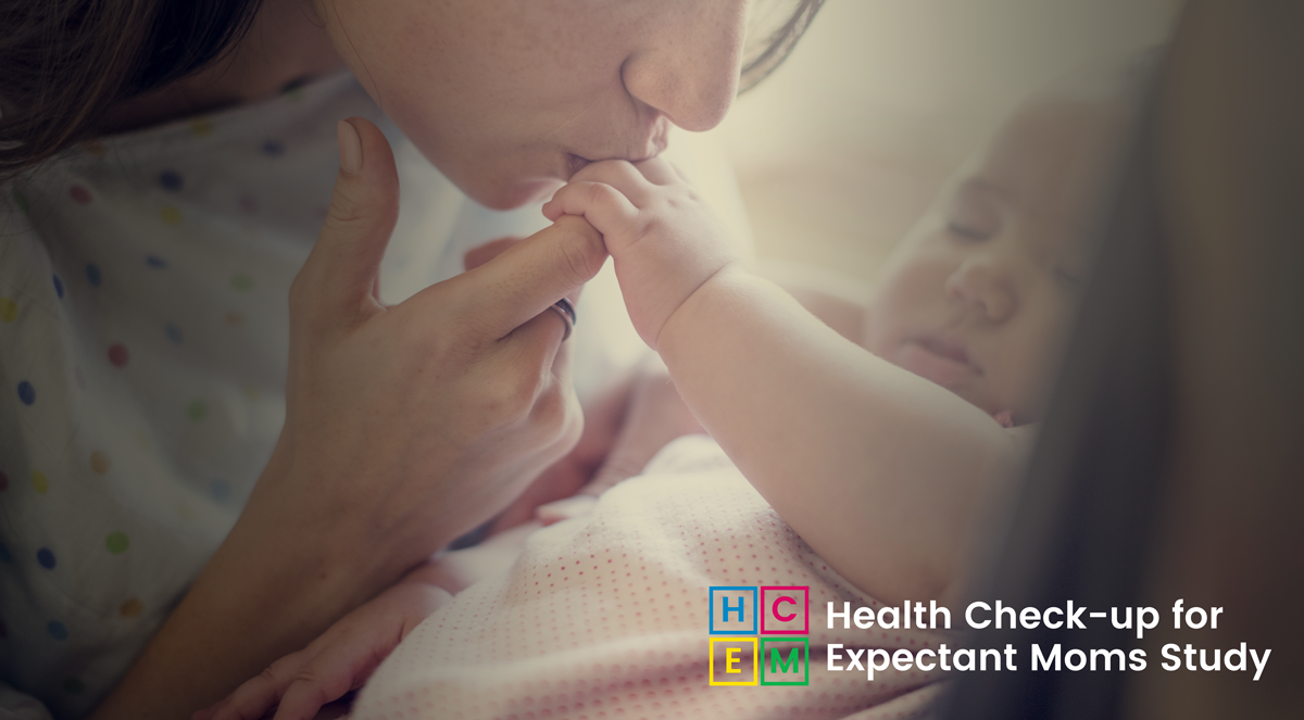 healthy check up for expectant moms promo image of mother and newborn in hospital bed