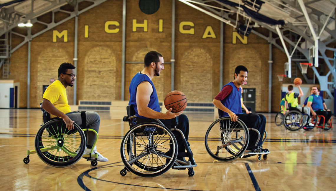 wheelchair basketball practice