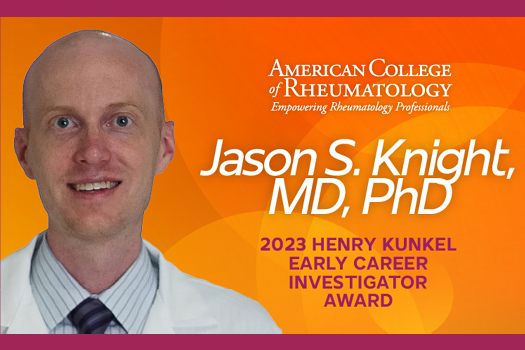 ACR Henry Kunkel Early Career Investigator Awardee, Dr. Jason Knight