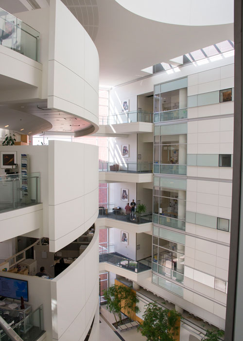 Biomedical Science Research Building interior atrium