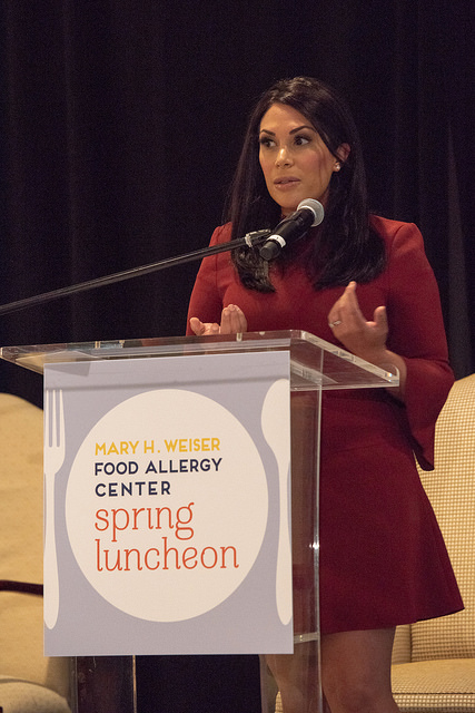 A speaker at the 2018 Food Allergy Spring Luncheon