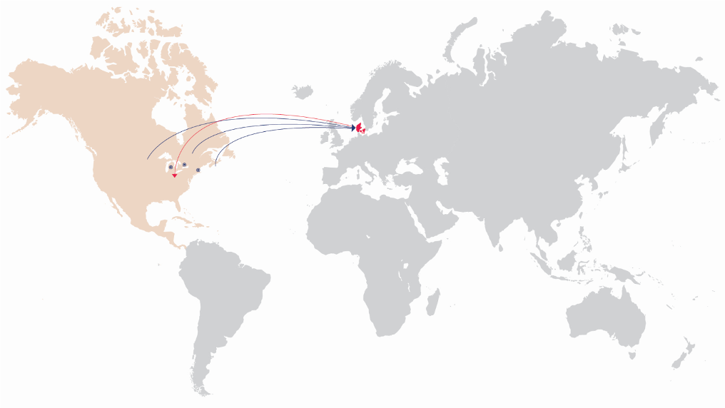Steno North American Fellowships Map