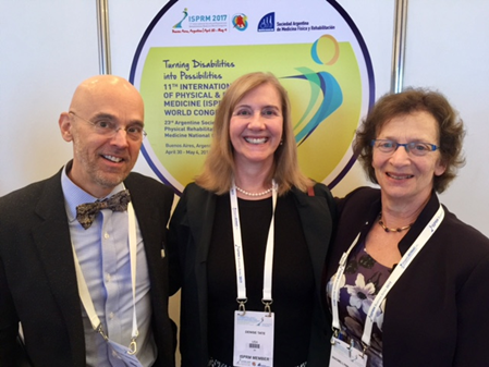 Dr. Tate with colleagues, Drs. Allen Heinemann, Director of the Center for Rehabilitation Outcomes and Professor at Feinberg School of Medicine and Naomi Lynn Gerber, former head of RMD at the NIH and Professor, George Mason University.