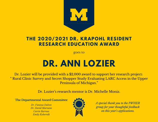 Lozier Kraphol Award Announcement