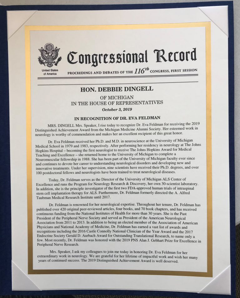 Dr. Feldman in Congressional Record