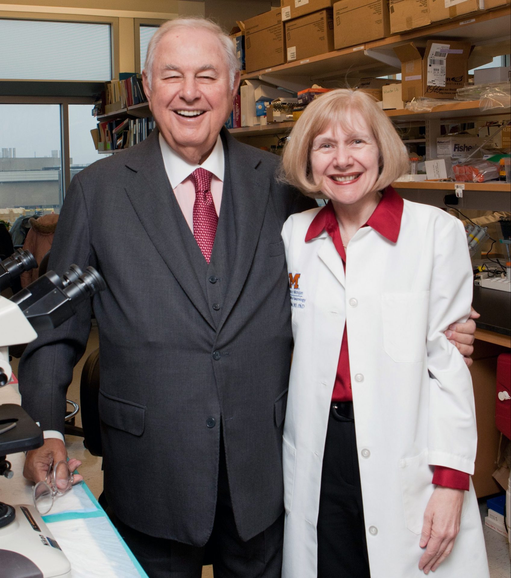 Alfred Taubman with Eva Feldman, M.D., Ph.D.