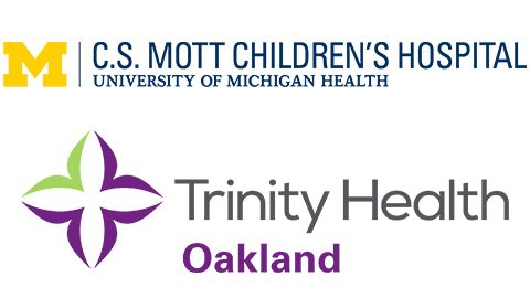 CS Mott Children's Hospital Logo and the Trinity Health Oakland Logo