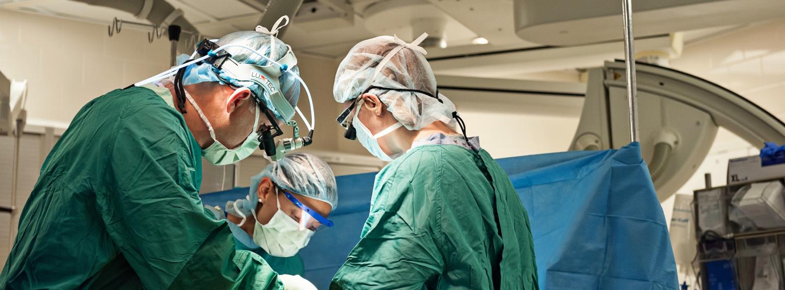 Vascular surgery team in the operating room