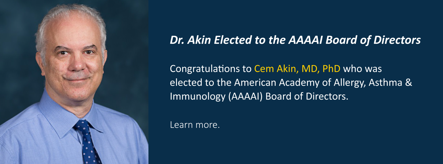 Dr. Akin Elected to the AAAAI Board of Directors