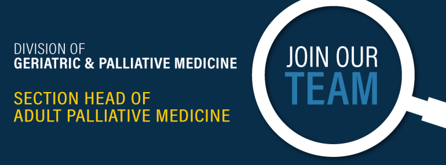 Join Our Team - Section Head of Adult Palliative Medicine
