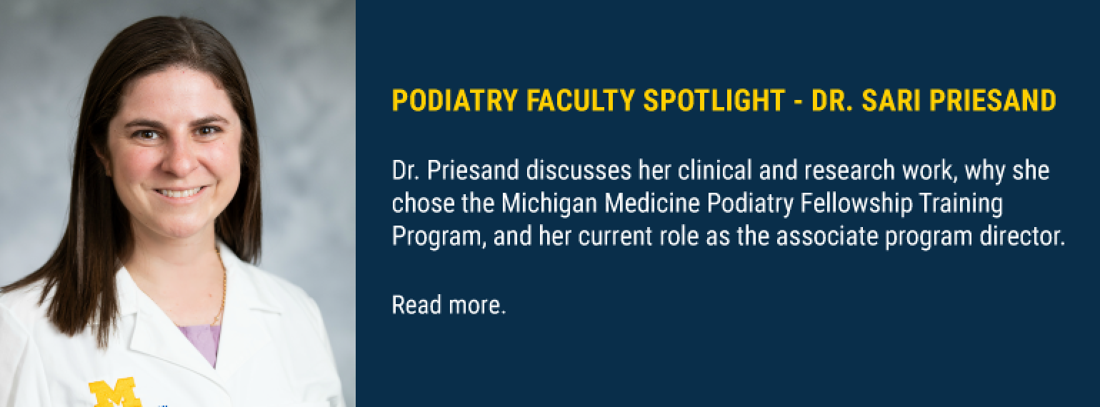 Podiatry Faculty Spotlight - Dr. Sari Priesand