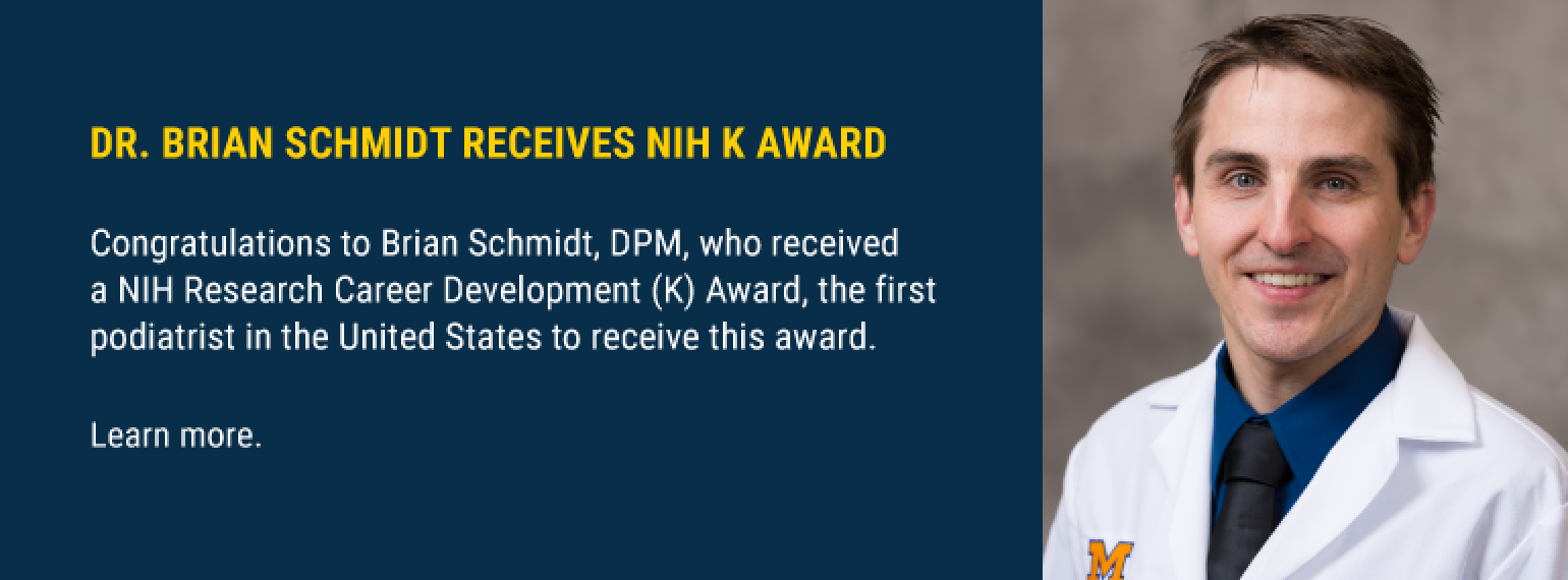 Dr. Brian Schmidt Receives NIH K Award