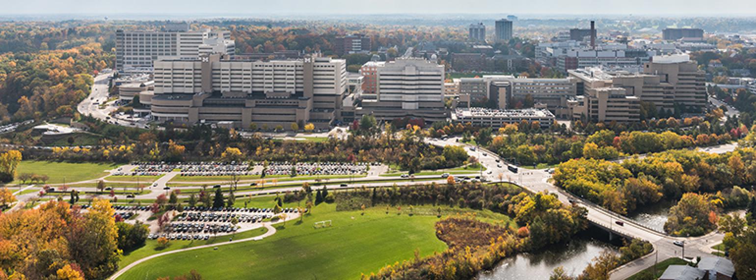 Aerial photo of UM Medical Campus