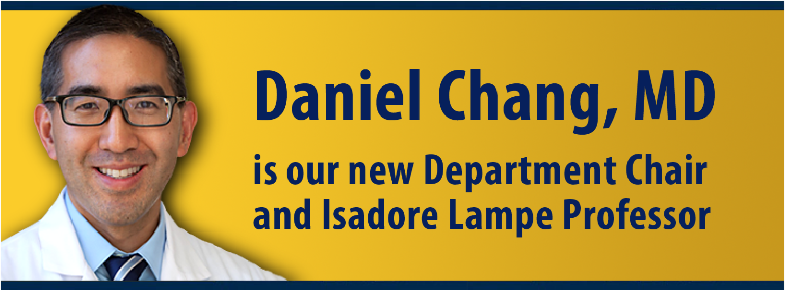 Daniel Chang is new department chair