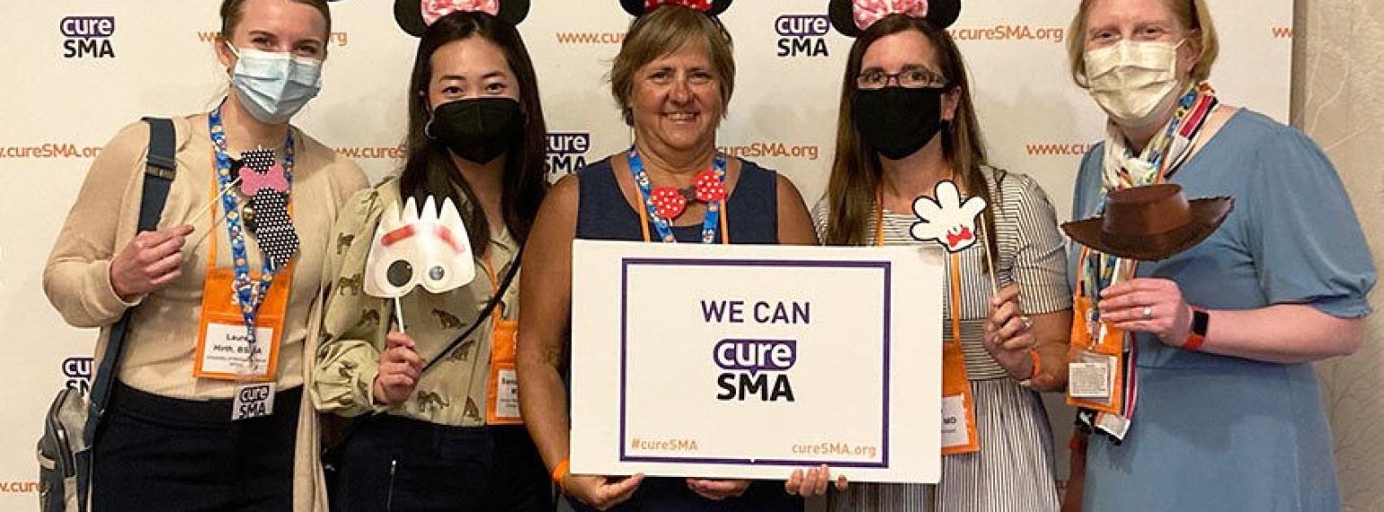 U-M Health at the annual SMA conference in June. Left to right: Lauren Hirth, Samantha Liu, Betsy Howell, P.T., Alecia Daunter, M.D., Erin Neil, D.O.
