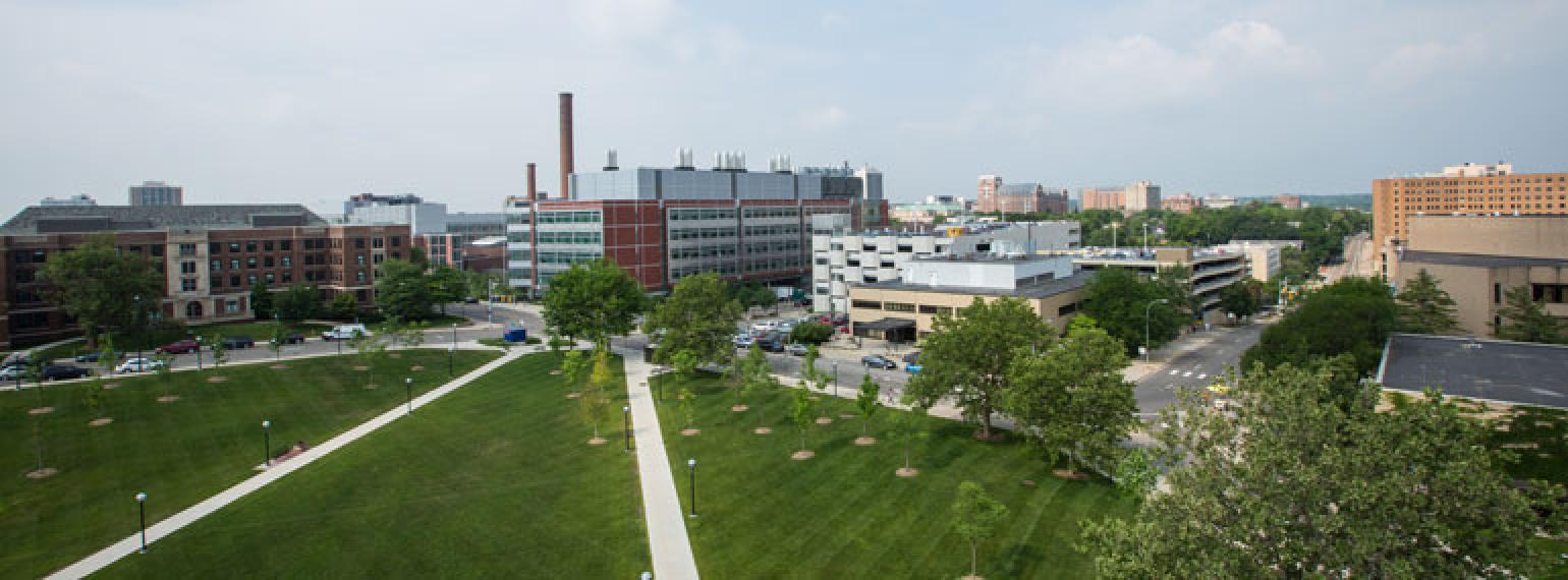 Aerial image of the medical campus