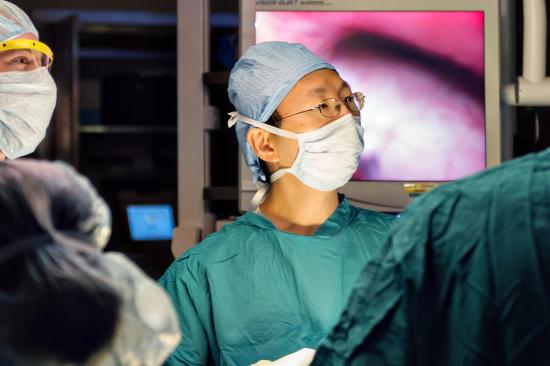Dr. Lin in the operating room
