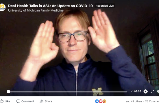 deaf health talk on covid-19 screenshot
