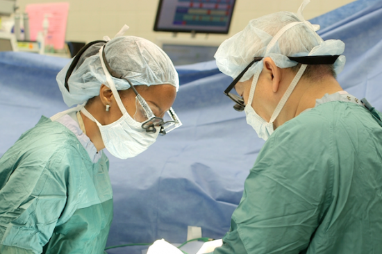 Plastic Surgery team members in the operating room