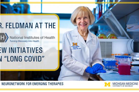 graphic cover for Dr. Eva Feldman's NIH Long Covid Meeting Recap