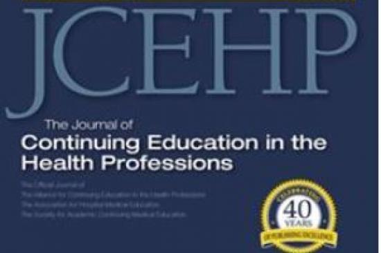 Journal for the Continuing Education of Healthcare Professionals cover