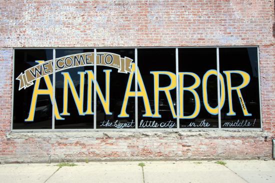 Welcome to Ann Arbor sign
