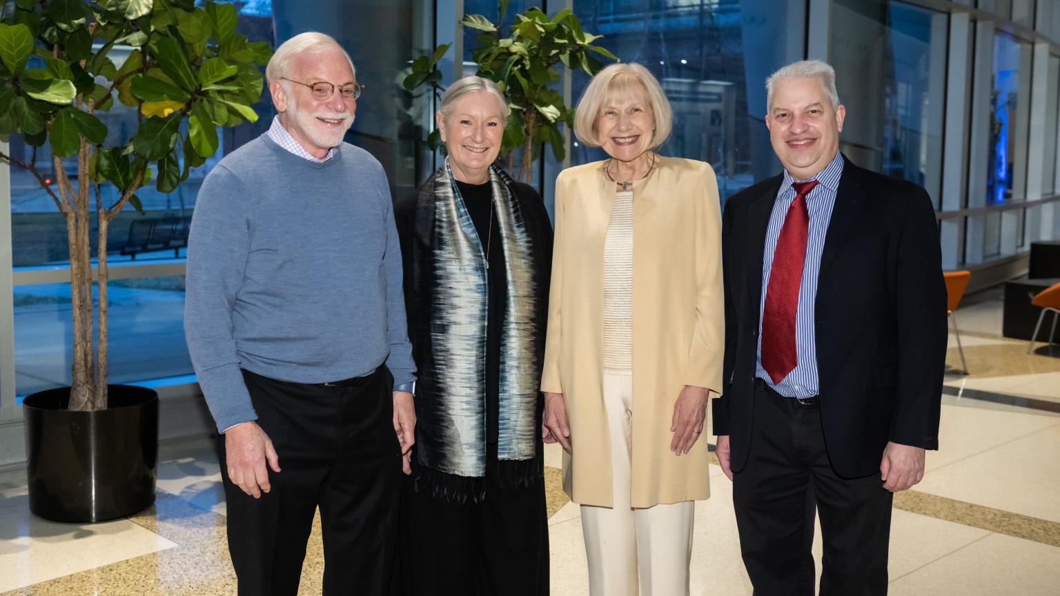 photo of Dr. Max Wicha, Edith Briskin, Drs. Eva Feldman and David Pinsky