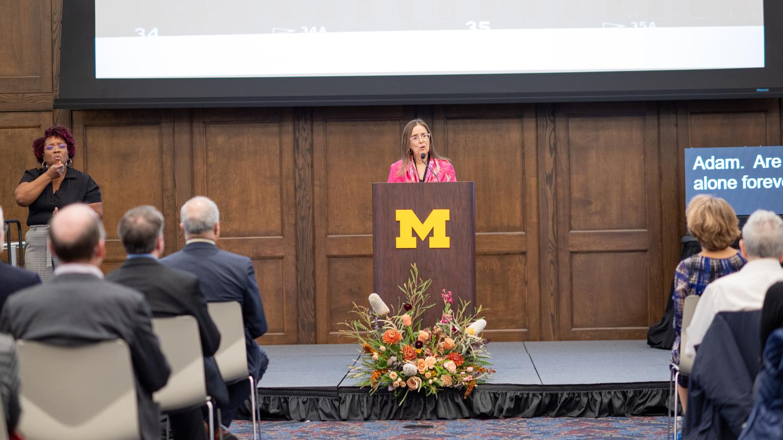 photo of Dr. Ruth Behar speaking