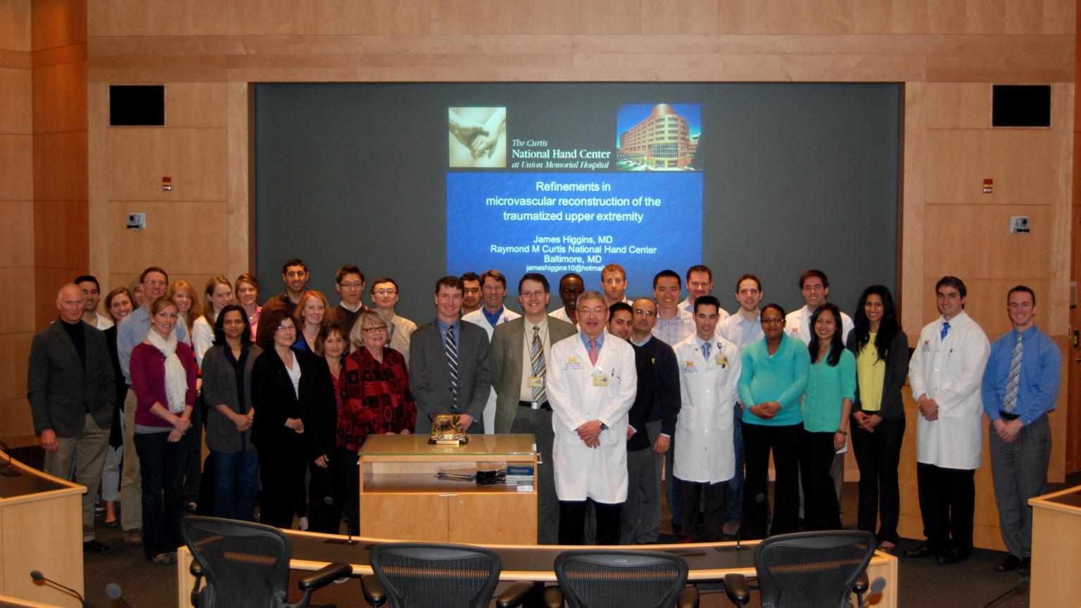 Hand Surgery Visiting Professor Event Group Photo
