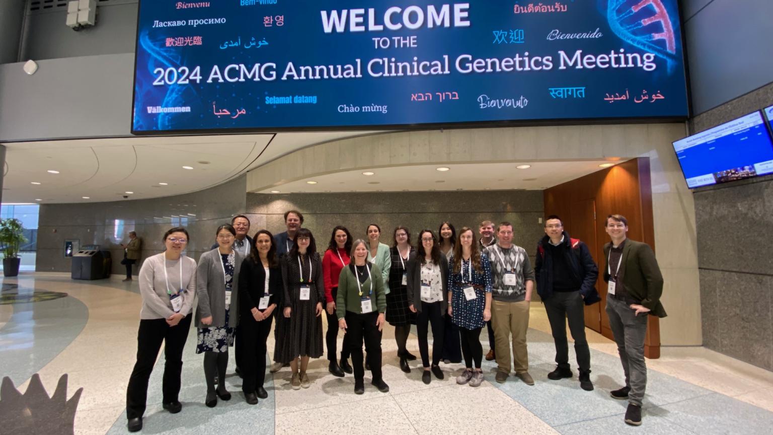 Pediatrics Genetics Division smiling together at the ACGME Conference.