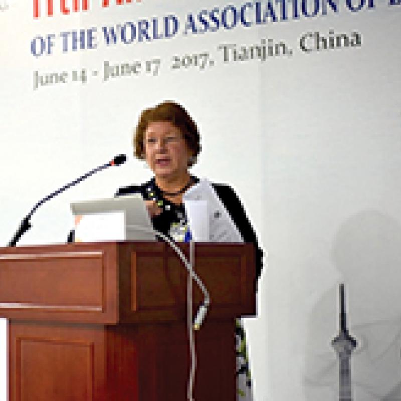 Carol George, R.N. speaks at the WAEH 2017 Annual Meeting